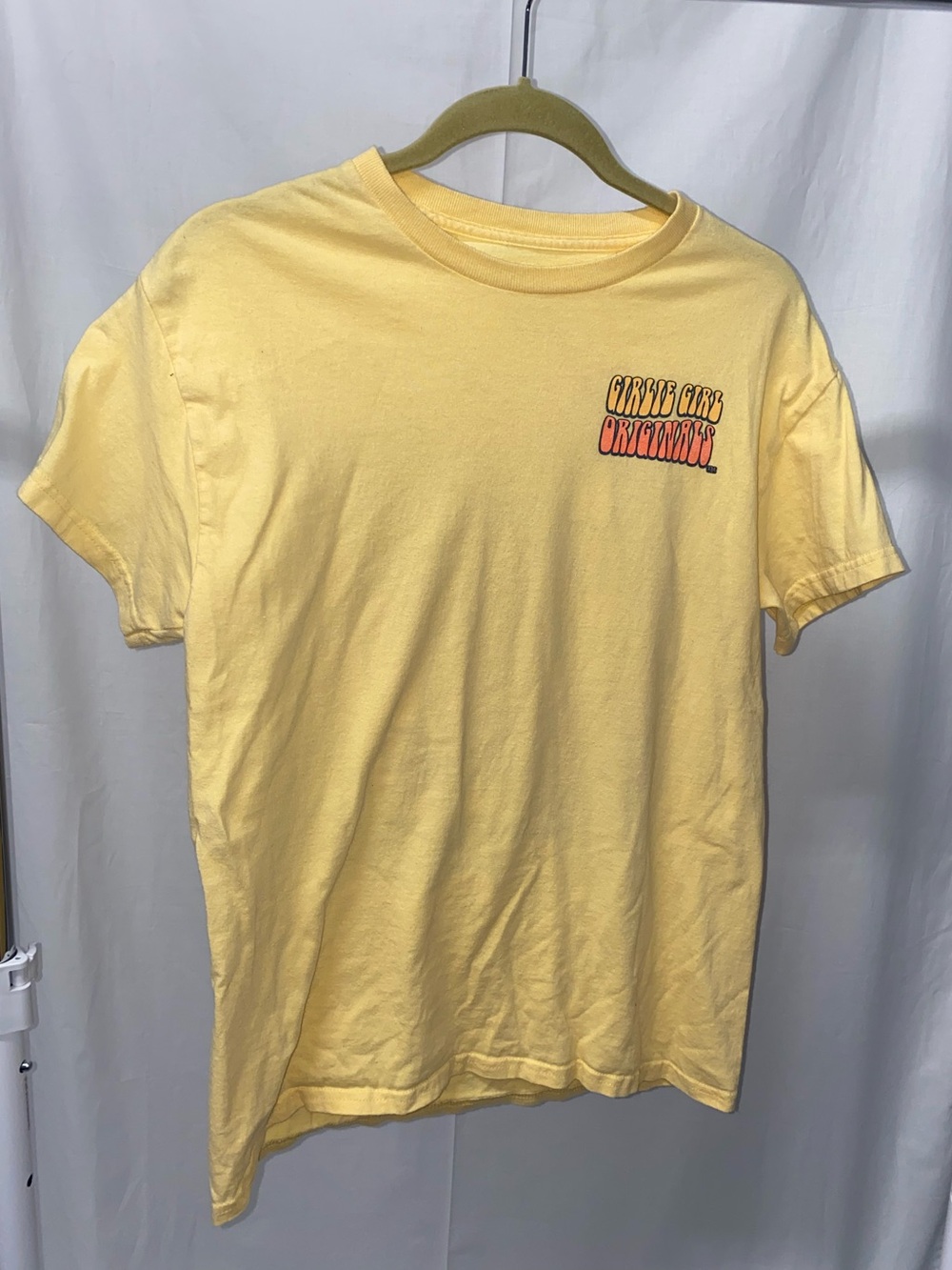 Girlie Girl Originals Yellow Christian Graphic Tee, Regular Fit M, Cotton Crew